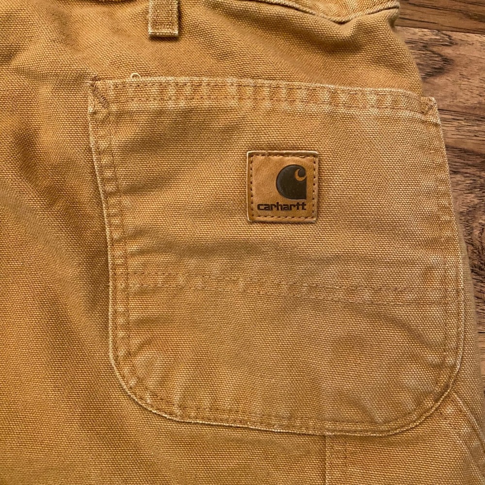 Carhartt B11 BRN Mens Brown Duck Canvas Dungaree Fit Work Pants 44x30 - Picture 7 of 8